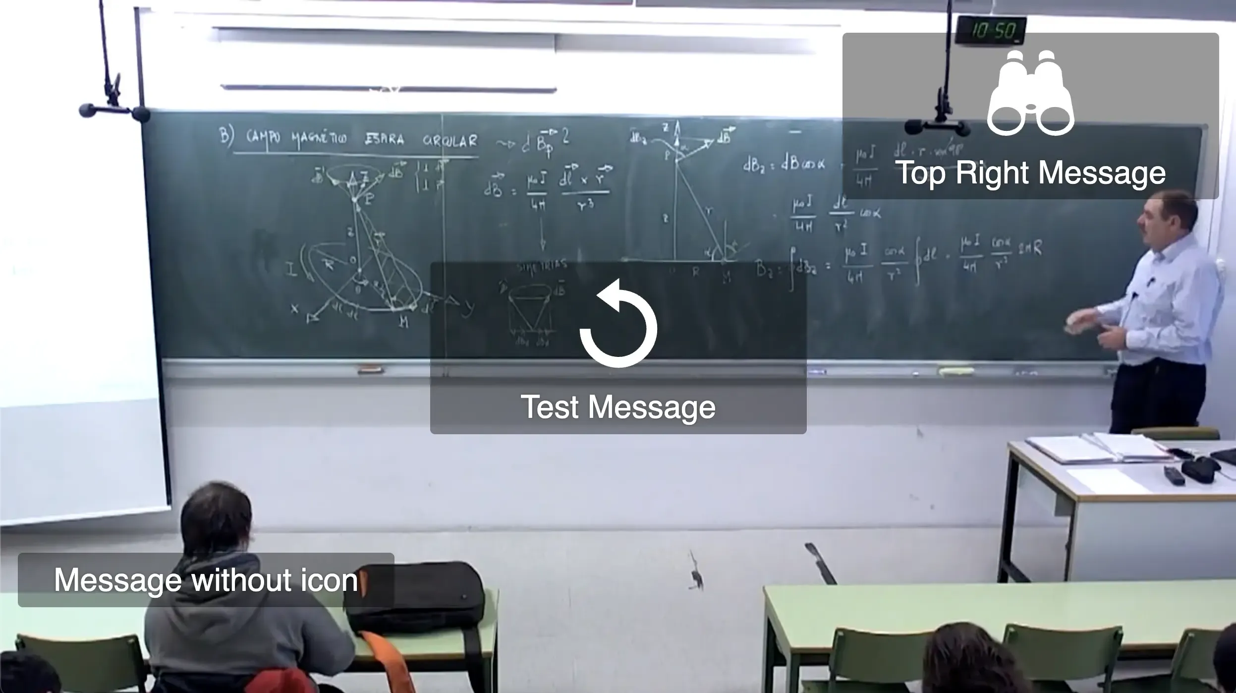 Video container messages examples